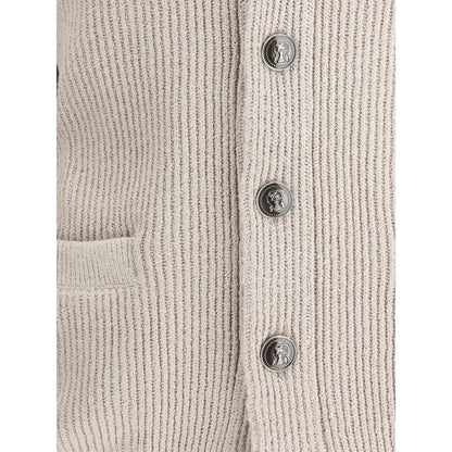 Brunello Cucinelli Beige Cotton Cardigan