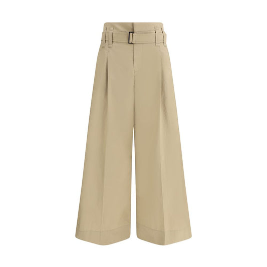 Brunello Cucinelli Beige Cotton Cropped Pants