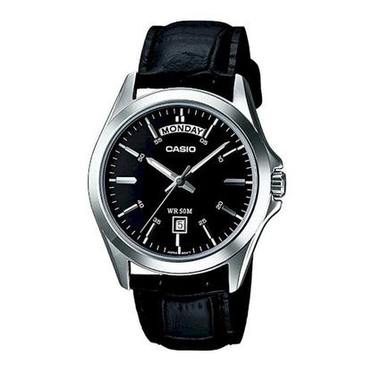 CASIO COLLECTION Mod. DAY DATE LEATHER - BLACK