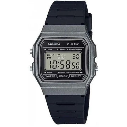 CASIO VINTAGE Mod. F-91 BIO RESIN STRAP - GREY WATCHES