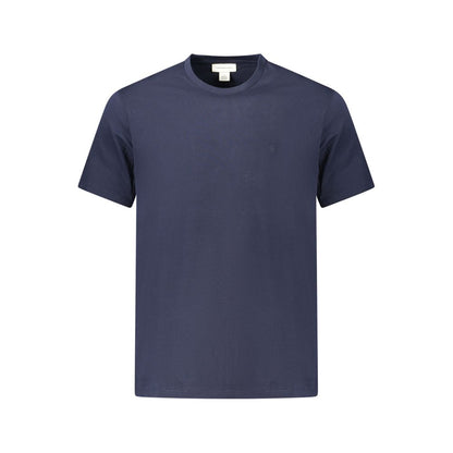 Calvin Klein Blue Cotton T-Shirt with short sleeves, crew neck, and logo embroidery.