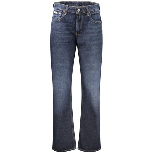 Calvin Klein Blue Cotton Women's High-Rise Jeans 1728,67403481248,Blue,Calvin Klein,Clothing,High-Waisted Jeans - Jeans Denim - Clothing,Jeans Denim - Clothing,New with tags,Straight-Leg Jeans - Jeans Denim - Clothing,W25,W26,W27,W28,W29,W30,Women