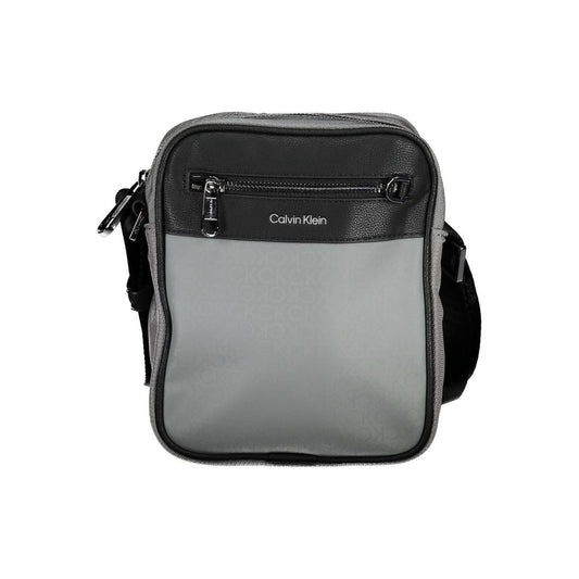 Calvin Klein Grigio Polyester Men Shoulder Bag