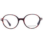 Christian Lacroix Red Women Glasses Frame, acetate full-rim, round style with demo lenses and branded case included.