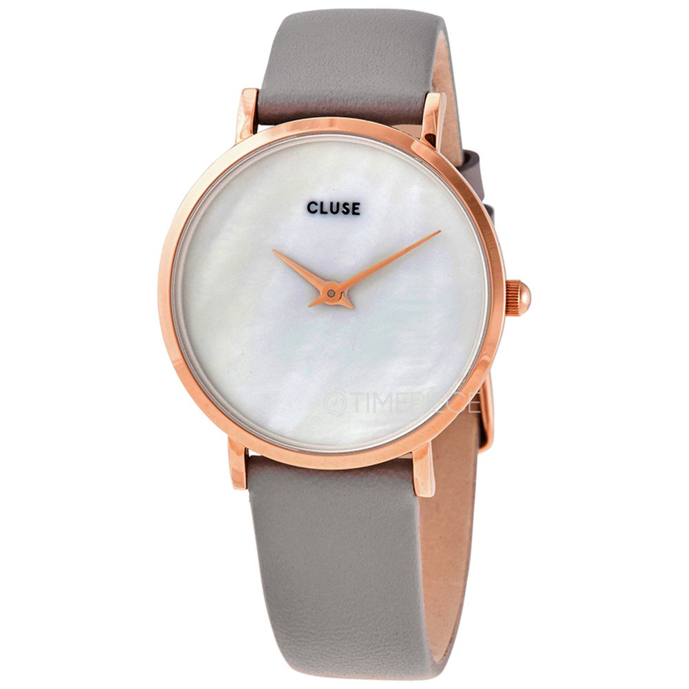 Cluse Gray Leather Dress Watch Cluse