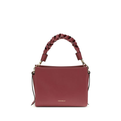 Coccinelle Bordeaux Calf Leather Bos Taurus Handbag Coccinelle