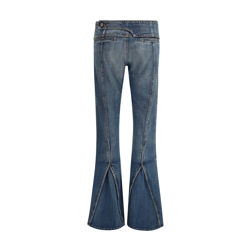 Coperni Blue Polyester Flared Jeans Coperni