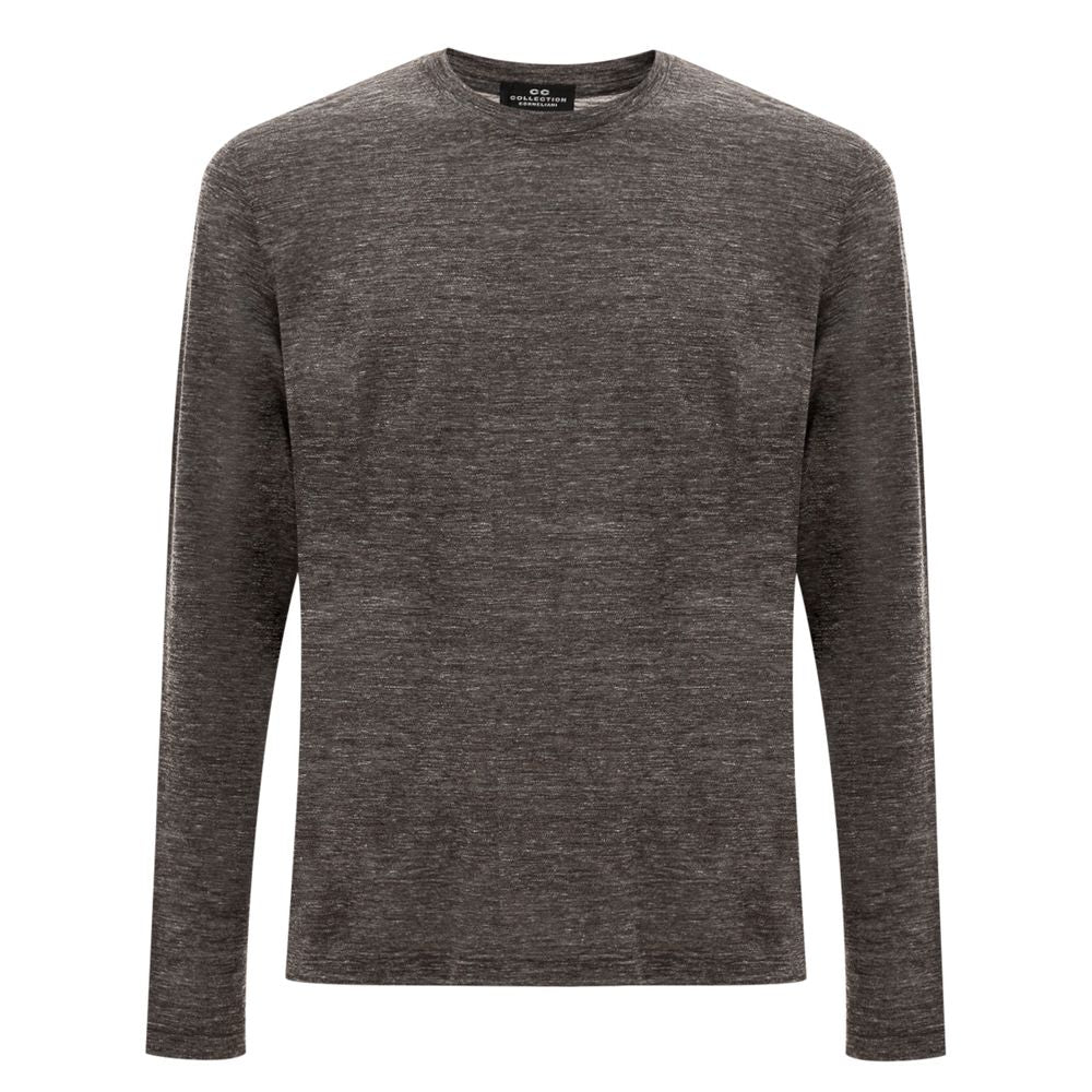 Corneliani Gray Wool T-Shirt Corneliani