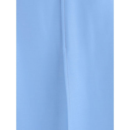 Crida Milano Light Blue Wool Midi Skirt Crida Milano