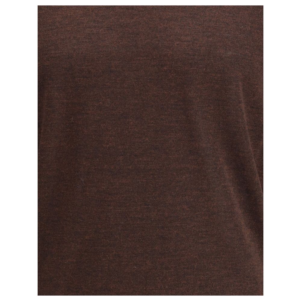 Cruna Brown Wool Turtleneck Cruna