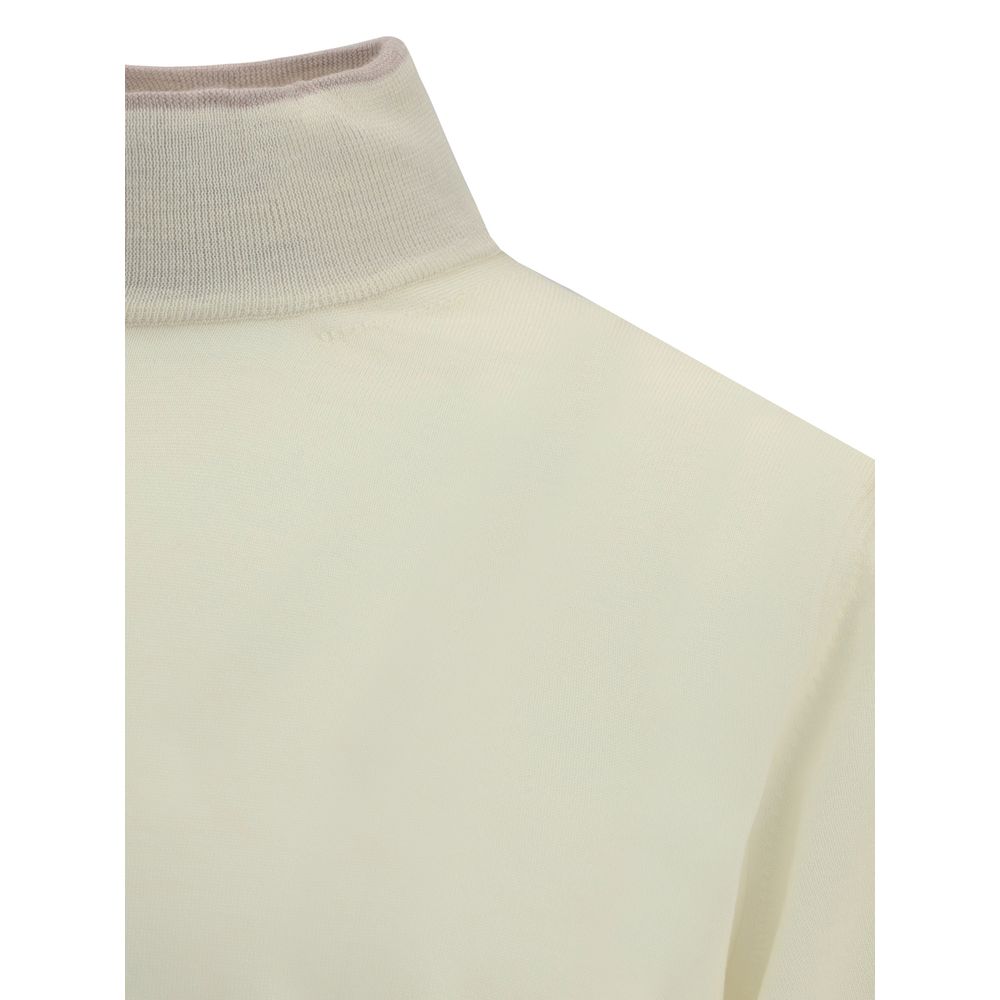 Cruna Cream Wool Turtleneck Cruna