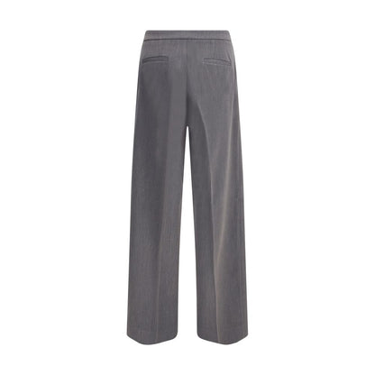 Cruna Gray Polyester Casual Pants Cruna