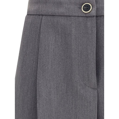 Cruna Gray Polyester Casual Pants Cruna