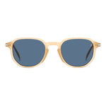 DAVID BECKHAM MOD. DB 1140_S acetate sunglasses for gentlemen in beige with blue lenses.