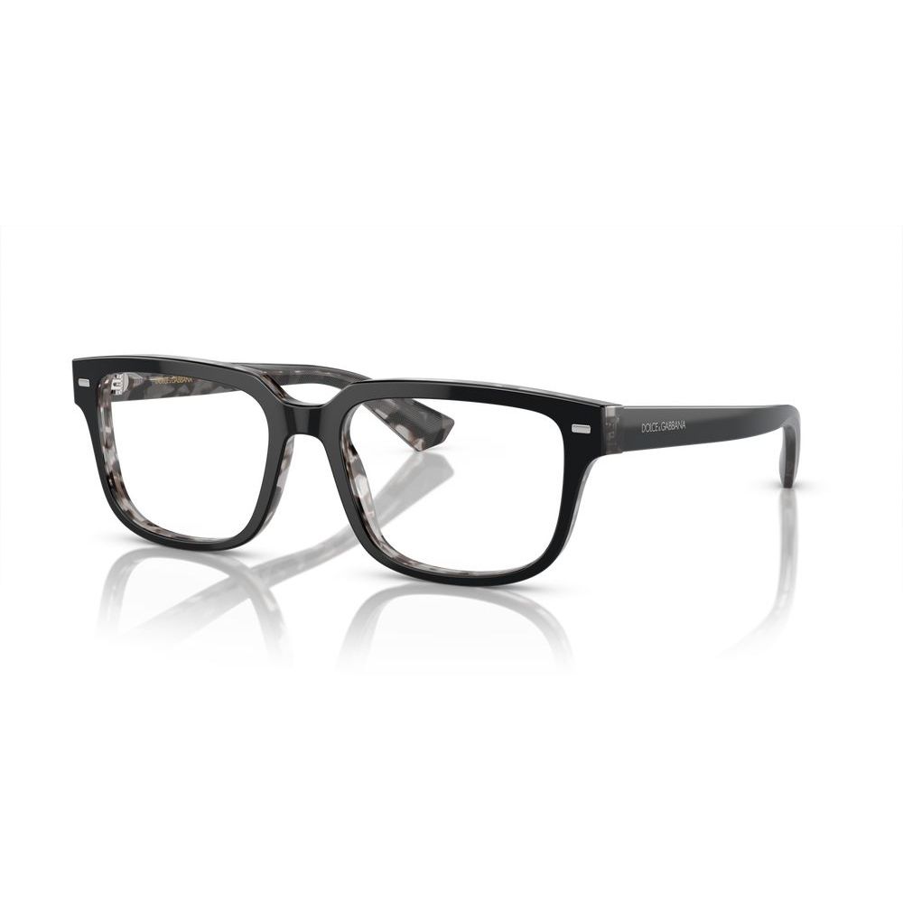 DOLCE & GABBANA MOD. DG 3380 acetate eyeglasses for gentlemen in black frames.