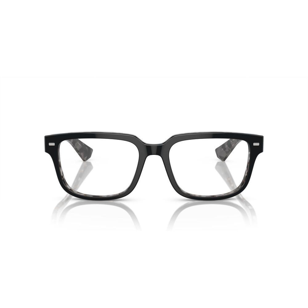 DOLCE & GABBANA MOD. DG 3380 acetate gent glasses, front view, showcasing sleek black frame design, ideal for modern fashion-forward individuals.