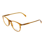 David Beckham Brown Men Glasses Frame, full-rim acetate, round shape, size 51-20-150, with demo lenses, stylish eyewear for men.