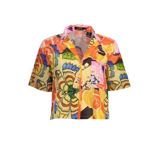 Desigual Giallo Cotton Women Shirt Desigual