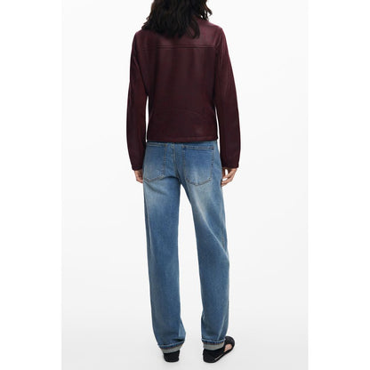 Desigual Red Polyester Women's Jacket 1728,67403481248,Clothing,Desigual,Jackets & Coats - Clothing,Leather Jackets - Jackets & Coats - Clothing,New with tags,Red,Women,XS