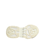 Sole of Dolce & Gabbana Airmaster White Women Low Top Sneakers Shoes showing branding and traction design