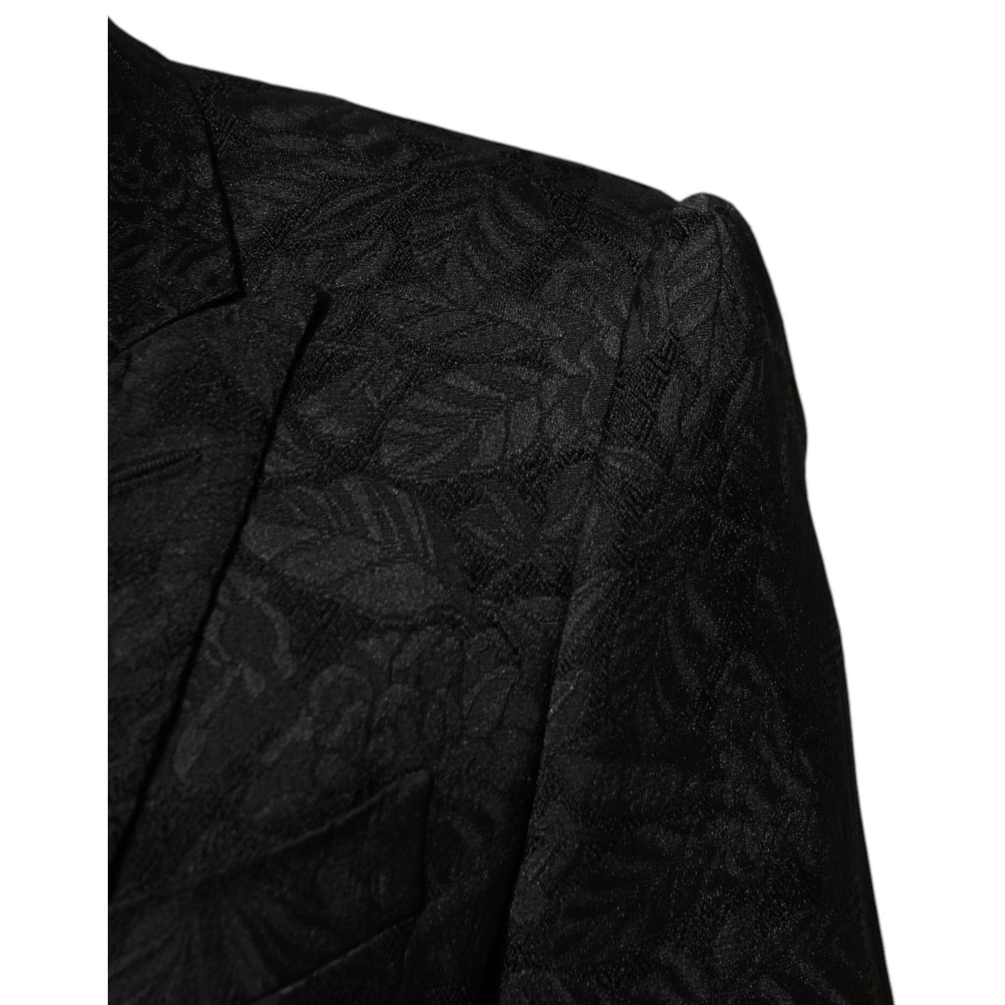Dolce & Gabbana Black 3 Piece Brocade Jacquard Suit MARTINI