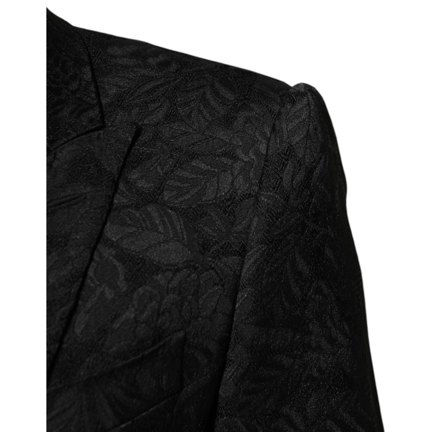 Dolce & Gabbana Black 3 Piece Brocade Jacquard Suit MARTINI