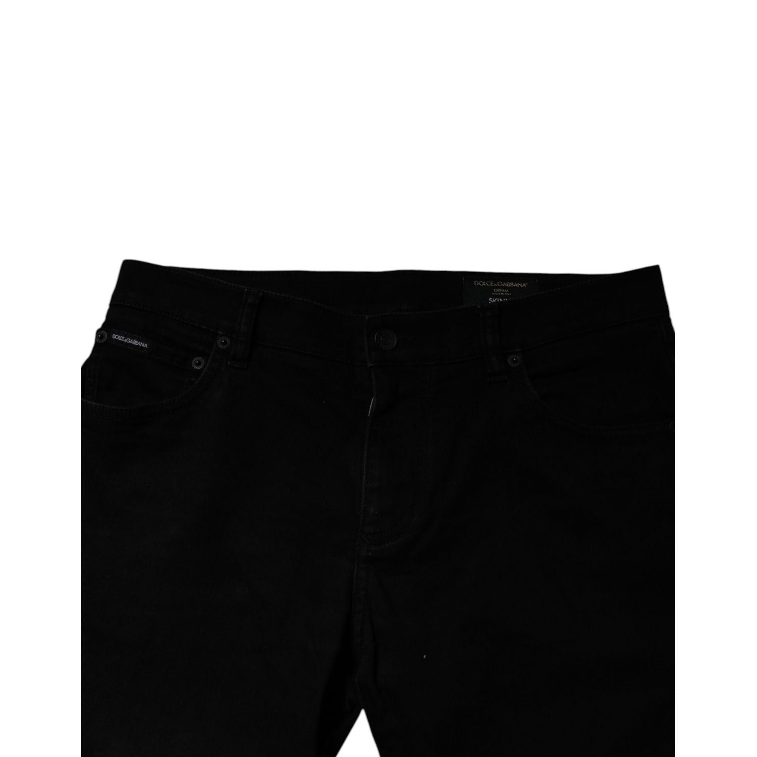 Dolce & Gabbana Black Cotton Skinny Jeans Men Trouser Pants
