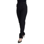 Dolce & Gabbana Black High Waist Skinny Trouser STAFF Pants, 100% authentic polyester blend, made in Italy, new with tags.