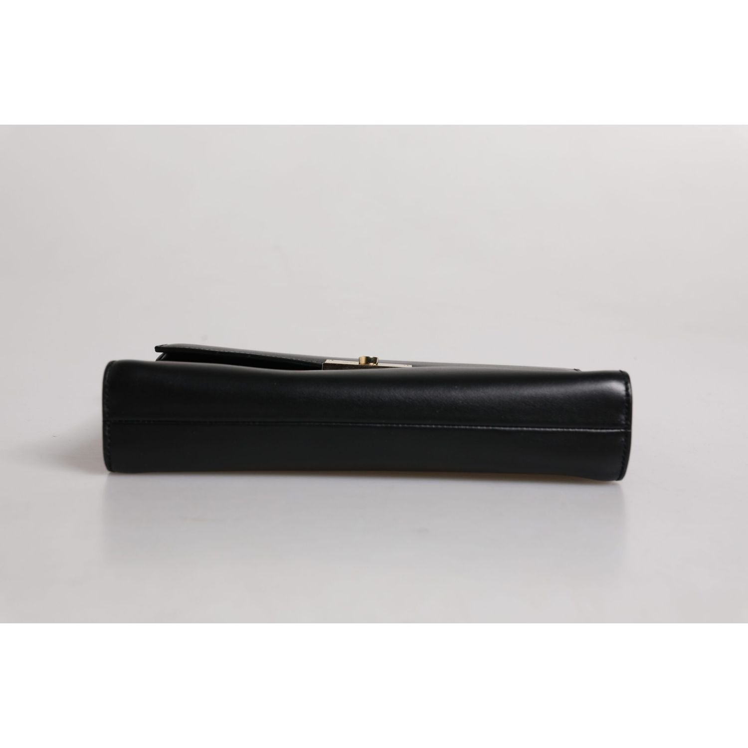 Dolce & Gabbana Black Leather Logo Plaque Document Briefcase Bag