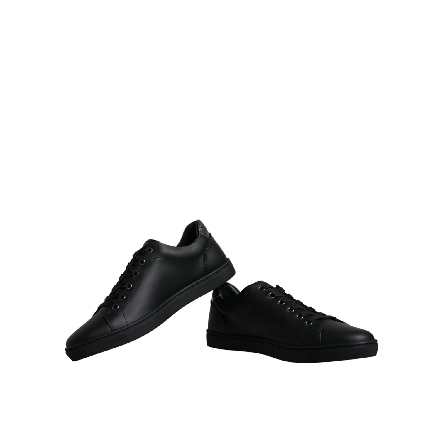 Dolce & Gabbana Black London Sacred Heart Men Sneakers Shoes