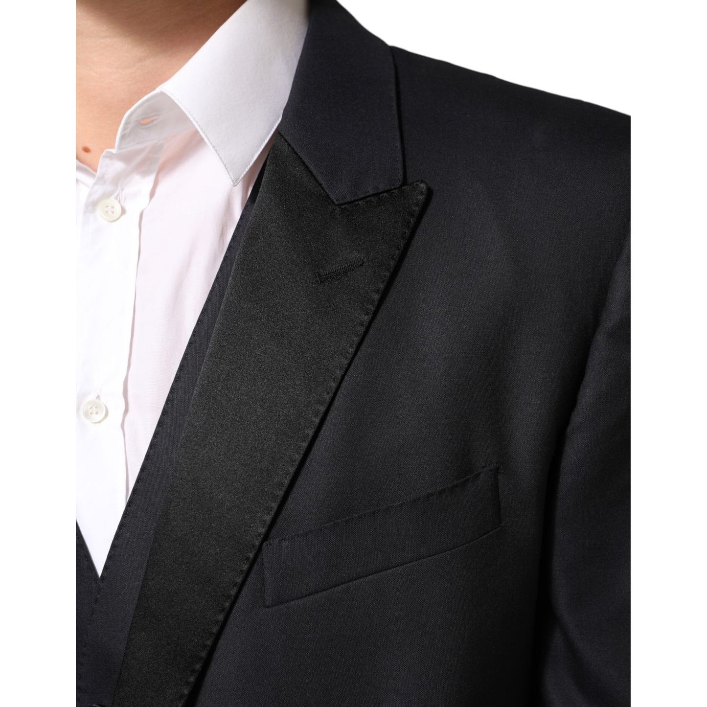 Dolce & Gabbana Black MARTINI 2 Buttons Suit 3 Piece Suit