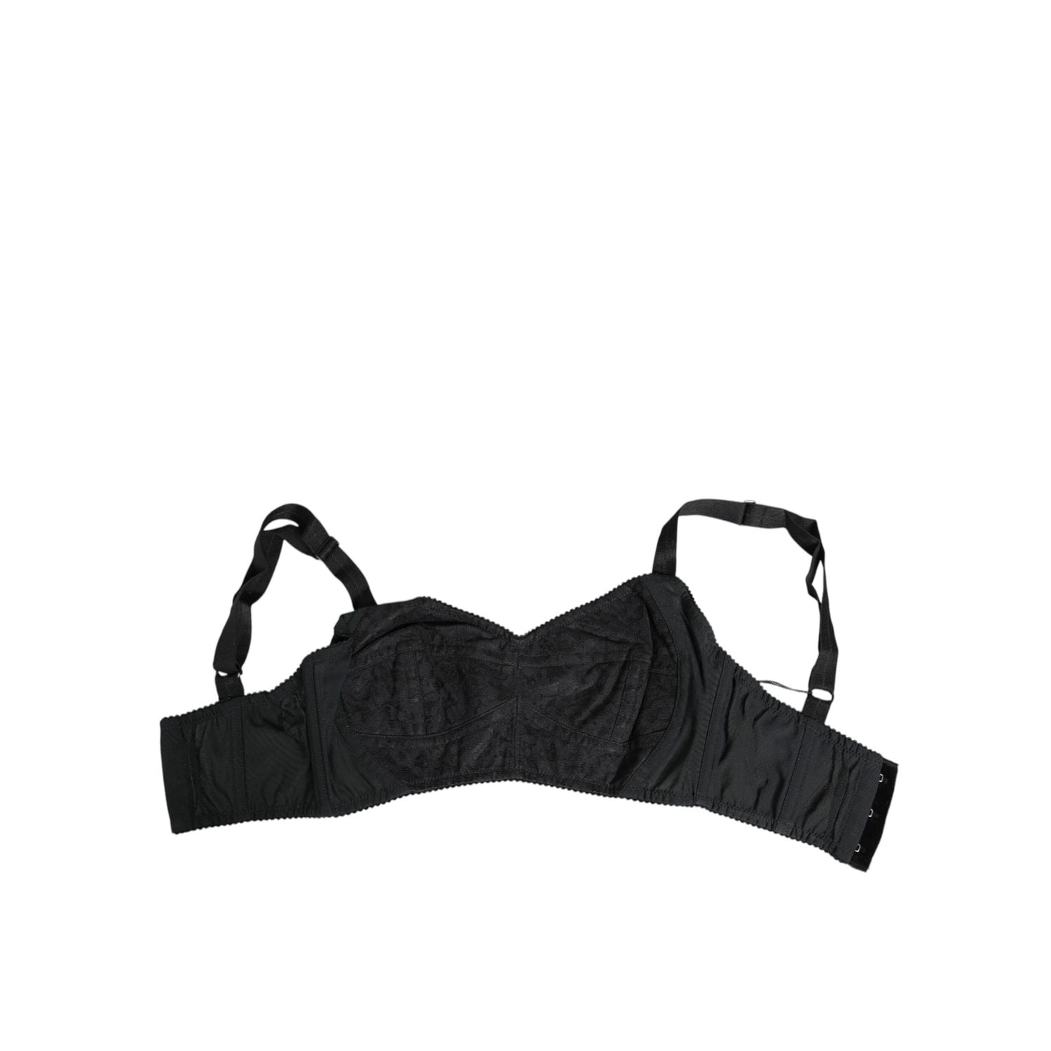 Dolce & Gabbana Black Stretch Nylon Bustier Bra Underwear
