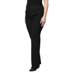 Dolce & Gabbana Black Wool High Waist Boot Cut Dress Pants