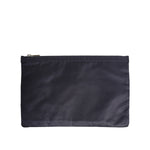 Dolce & Gabbana Blue DG Logo Patch Embellished Pouch Clutch Men Borse Bag with nylon finish and zipper closure