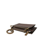 Dolce & Gabbana Brown Leather Zip Logo Keyring Coin Purse Keyring Wallet
