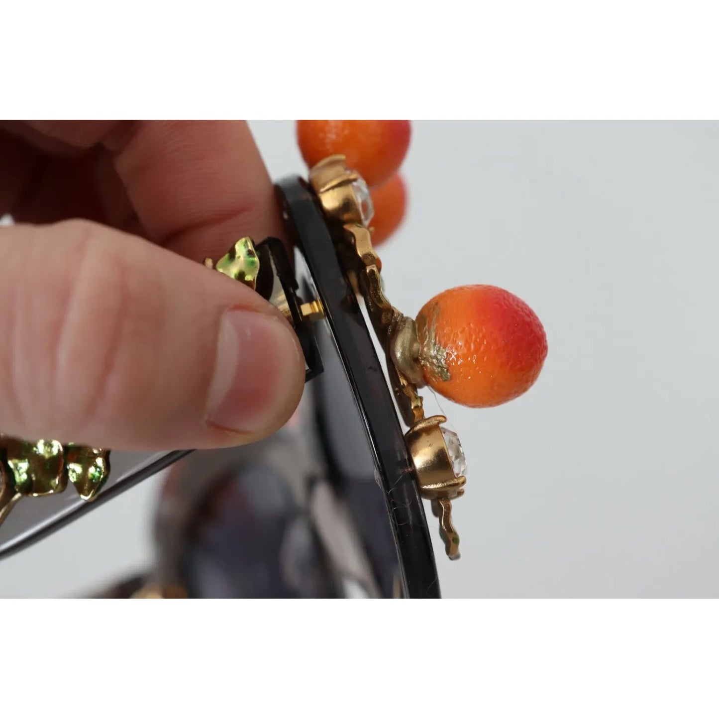 Dolce & Gabbana DG4283B Acetate Crystals Orange Appliques Sunglasses