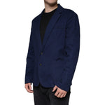 Dolce & Gabbana Blue Notch Single Breasted Dress Coat Blazer JKT41216-52