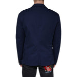 Dolce & Gabbana Blue Notch Single Breasted Dress Coat Blazer JKT41216-52
