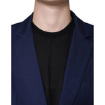 Dolce & Gabbana Blue Notch Single Breasted Dress Coat Blazer JKT41216-52