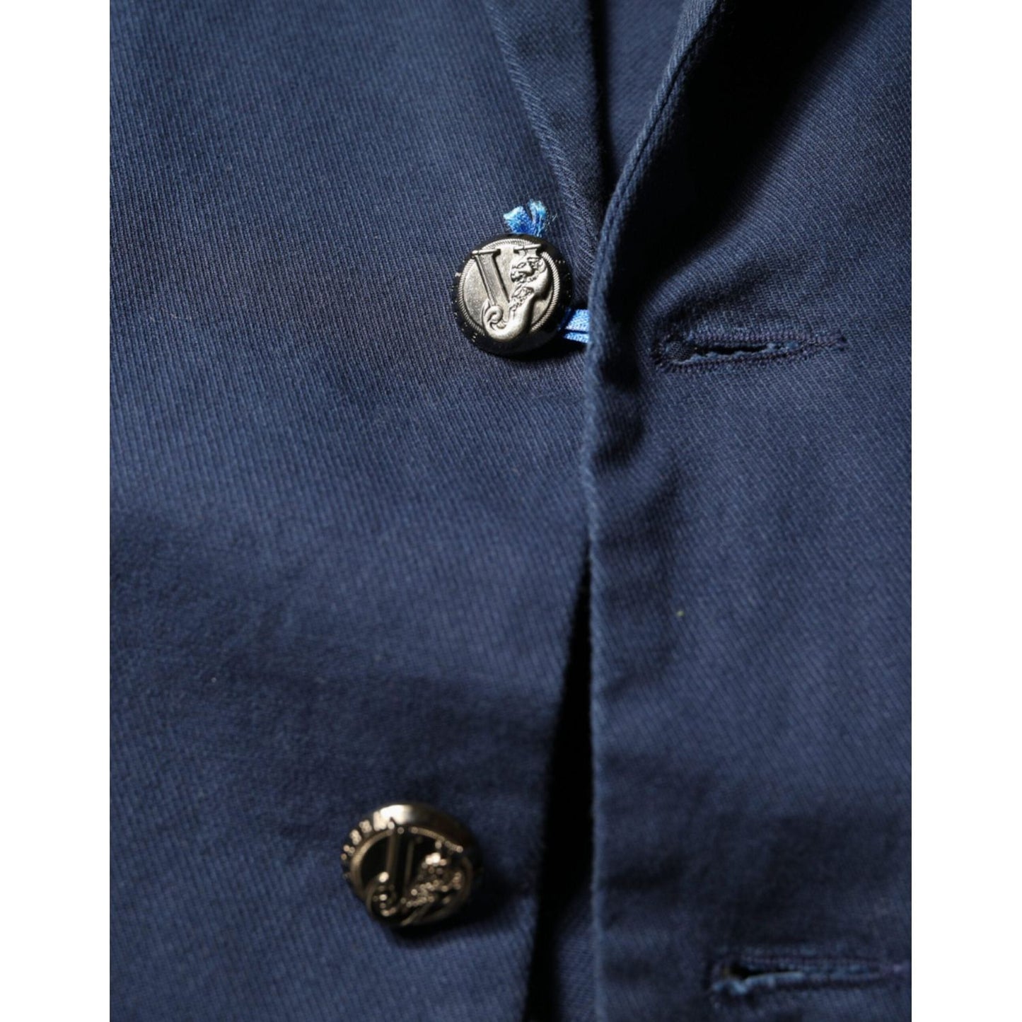 Dolce & Gabbana Blue Notch Single Breasted Dress Coat Blazer JKT41216-52