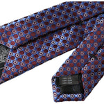 Dolce & Gabbana Blue Purple Patterned Silk Adjustable Men Tie Dolce & Gabbana Dark Slate Gray