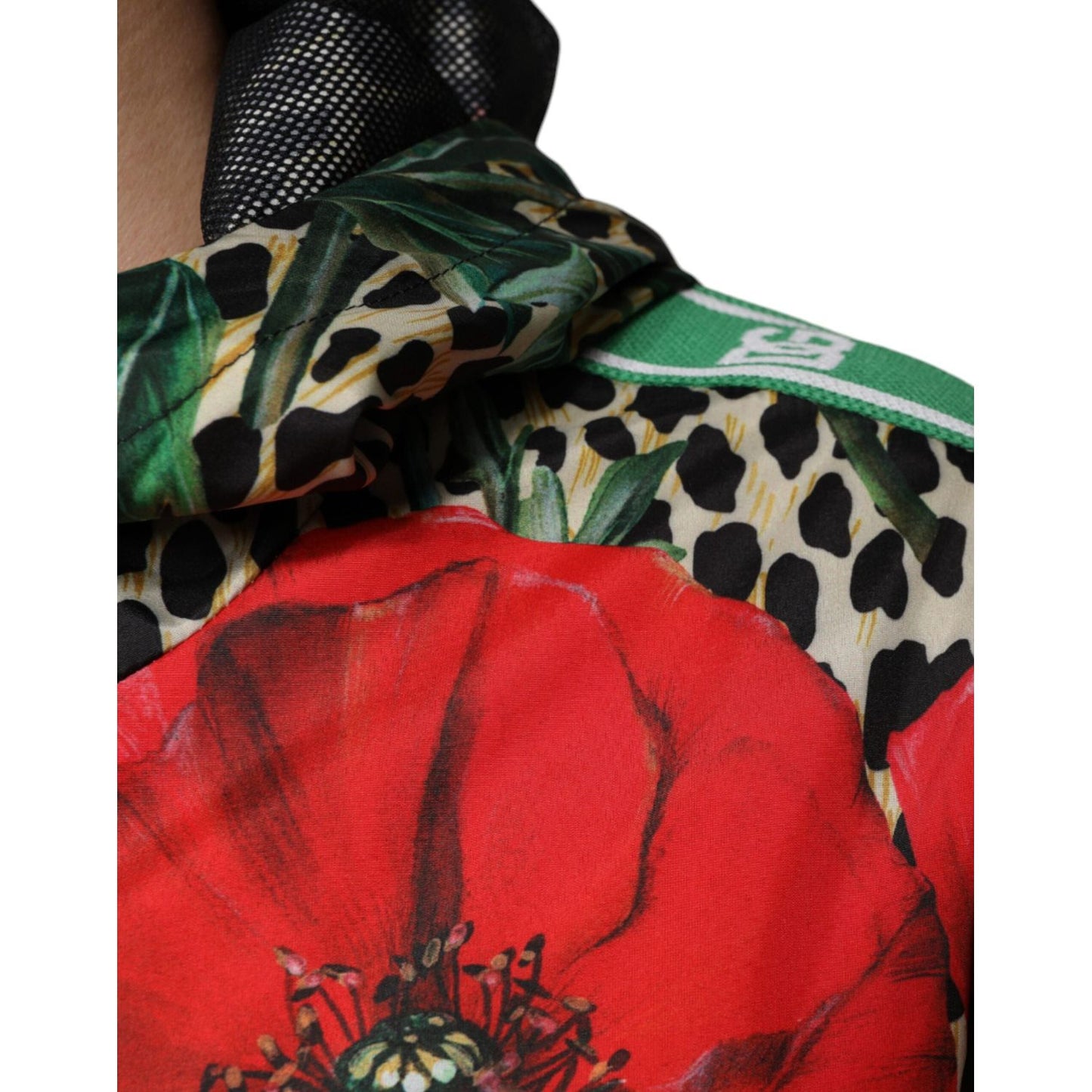 Dolce & Gabbana Multicolor Leopard Floral Hooded Jacket JKT4129-50