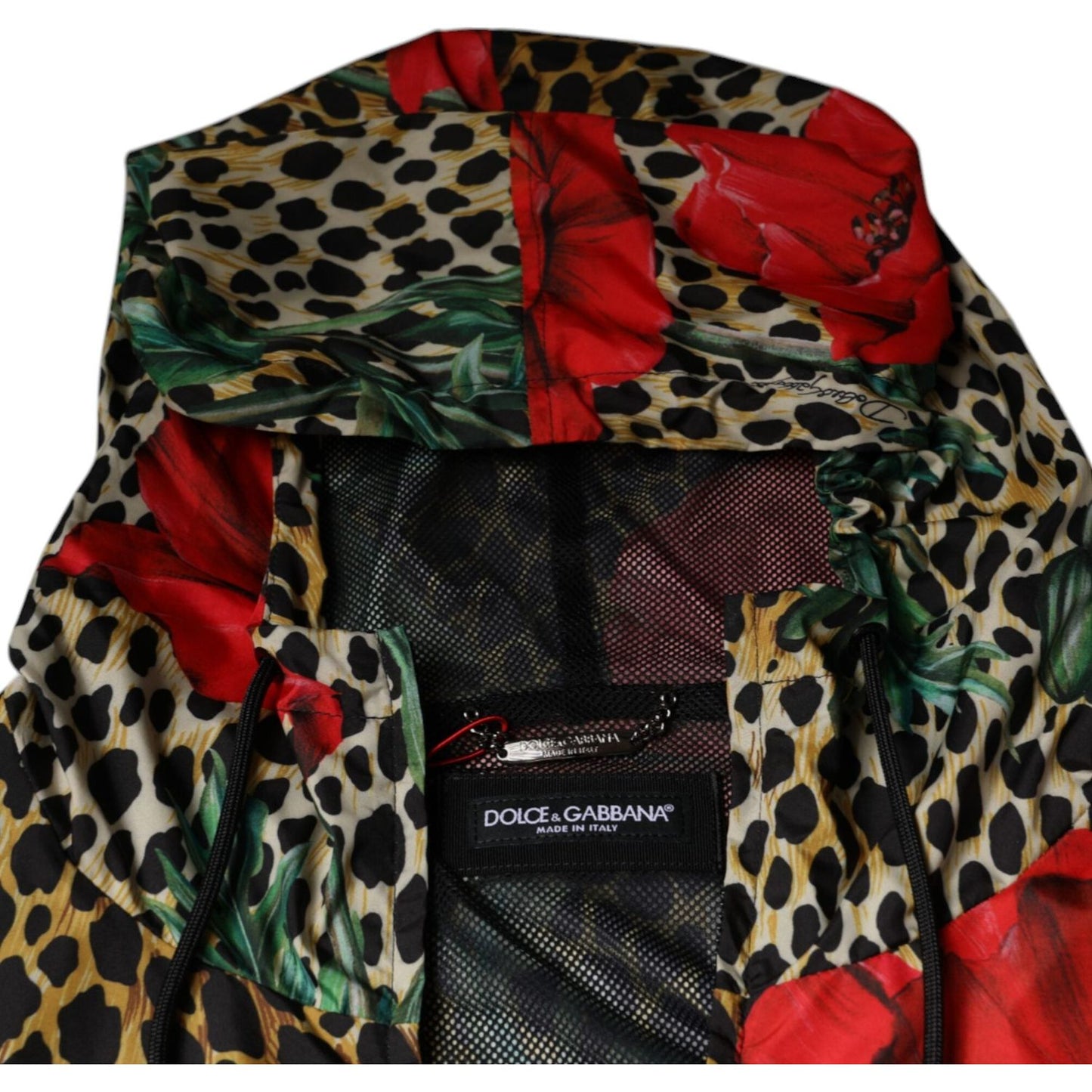 Dolce & Gabbana Multicolor Leopard Floral Hooded Jacket JKT4129-50