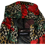 Dolce & Gabbana Multicolor Leopard Floral Hooded Jacket JKT4129-50