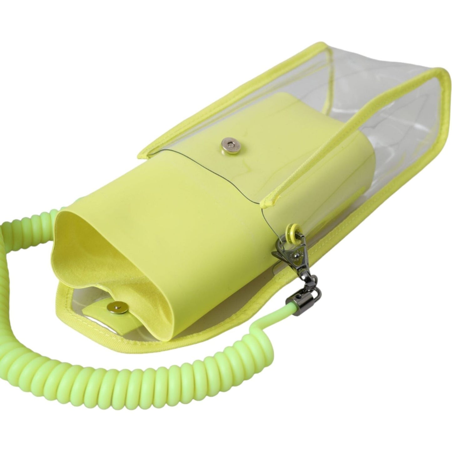 Dolce & Gabbana Yellow Green Plastic DG Logo Neck Strap Cardholder Wallet BAG1501