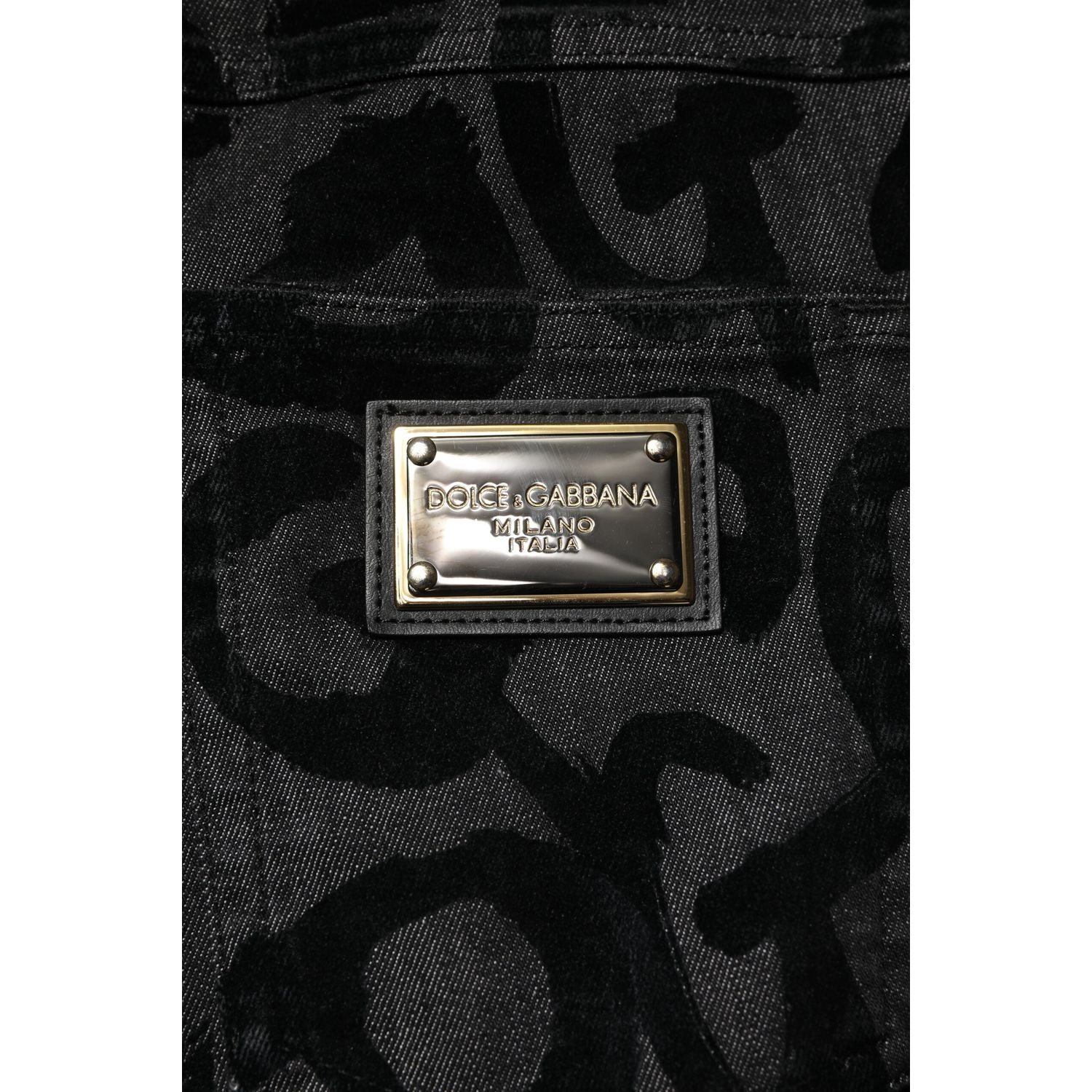 Dolce & Gabbana Gray Cotton DG Logo Straight Men Denim Jeans