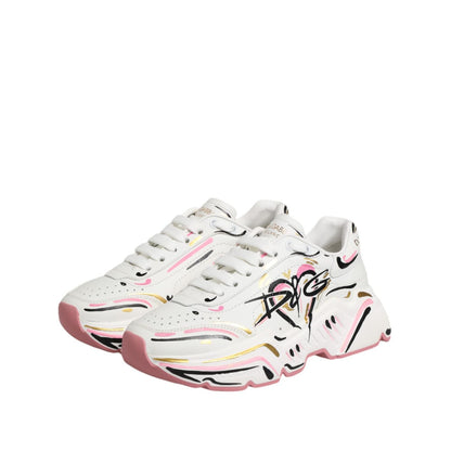 Dolce & Gabbana Multicolor Hand Painted DAYMASTER Sneaker Shoes