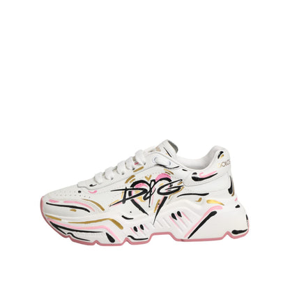 Dolce & Gabbana Multicolor Hand Painted DAYMASTER Sneaker Shoes