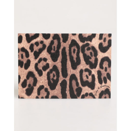 Dolce & Gabbana Multicolor Leopard Print Envelope Paper Post Card Holder