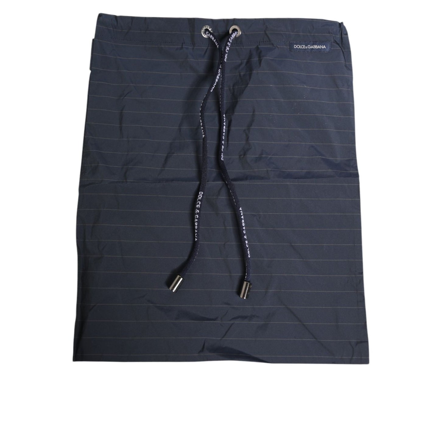 Dolce & Gabbana Navy Blue Polyester Nylon Pinstripe Men's Swimwear